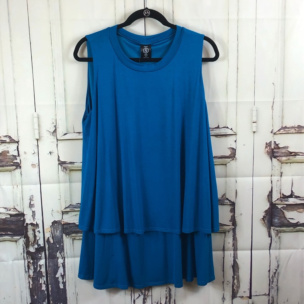 Agnes & Dora Tiered Tunic Sleeveless Swing Style